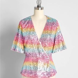 Pastel sparkle top